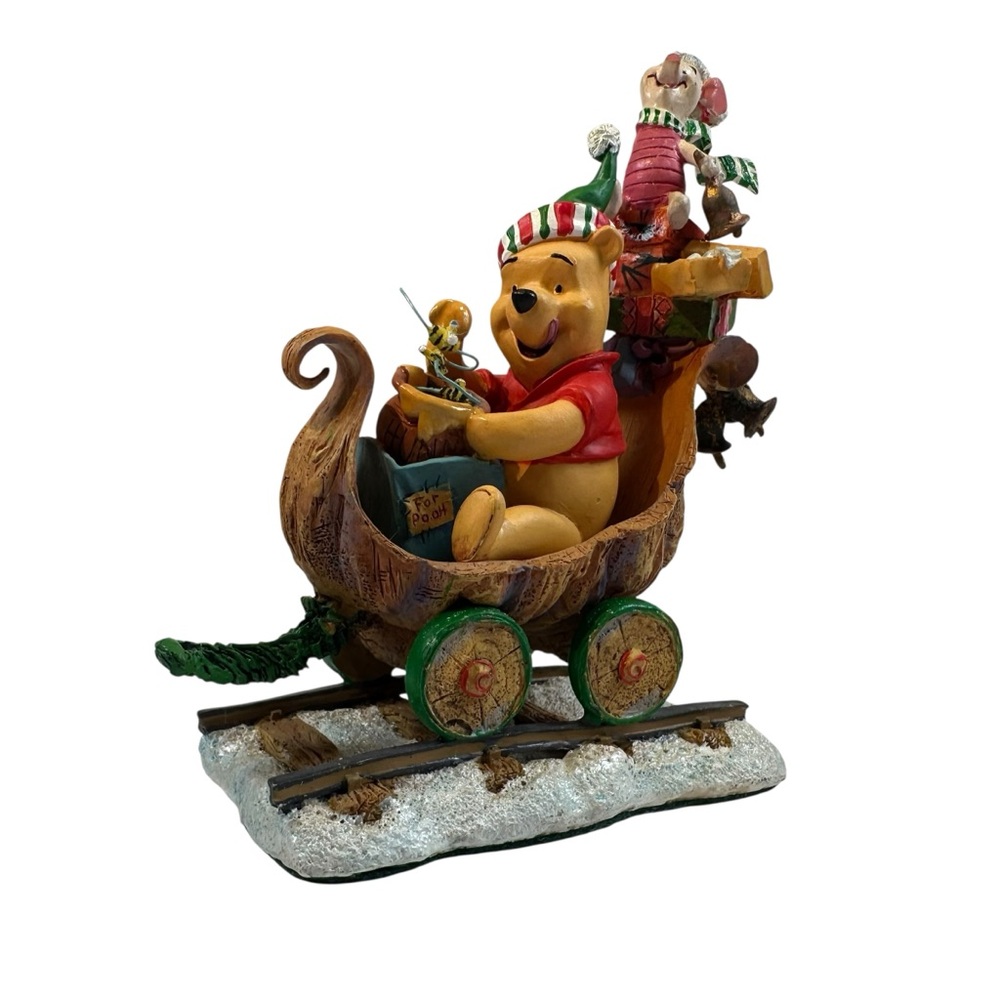Disney TIgger Holiday Train Engine Danbury Mint Pooh Piglet Christmas READ